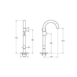 Vitra Liquid Yüksek Lavabo Bataryası A42775 Hemen Al