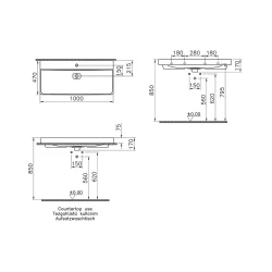 Vitra Metropole 100x47 Cm Mat Bej Lavabo 7529B020-0001 Hemen Al