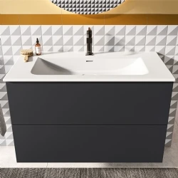 Vitra Metropole 100x53 Cm Mat Beyaz Etajerli Lavabo 7539B001-0001 Hemen Al