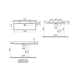 Vitra Metropole 120x47 Cm Mat Bej Lavabo 7530B020-0001 Hemen Al