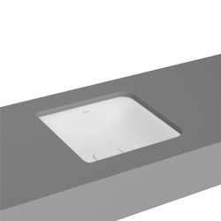 Vitra Metropole 40x40 Cm Kare Mat Beyaz Tezgahaltı Lavabo 7533B001-1083