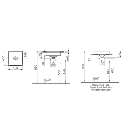 Vitra Metropole 40x40 Cm Kare Mat Taş Gri Çanak Lavabo 7533B076-1398 Hemen Al