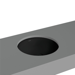 Vitra Metropole 40x40 Cm Yuvarlak Mat Siyah Tezgahaltı Lavabo 7532B083-1083