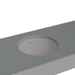 Vitra Metropole 40x40 Cm Yuvarlak Mat Taş Gri Tezgahaltı Lavabo 7532B076-1082