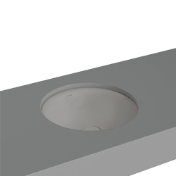 Vitra Metropole 40x40 Cm Yuvarlak Mat Taş Gri Tezgahaltı Lavabo 7532B076-1083