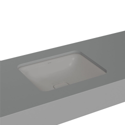 Vitra Metropole 50x40 Cm Dikdörtgen Mat Taş Gri Tezgahaltı Lavabo 7534B076-1083