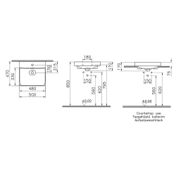 Vitra Metropole 50x47 Cm Mat Beyaz Çanak Lavabo 7525B001-0973 Hemen Al