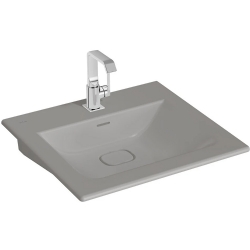 Vitra Metropole 60x53 Cm Mat Taş Gri Etajerli Lavabo 7537B076-0001