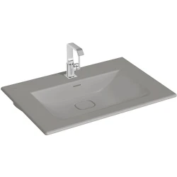 Vitra Metropole 80x53 Cm Mat Taş Gri Etajerli Lavabo 7538B076-0001 Hemen Al