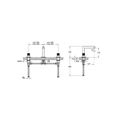 Vitra Origin 3 Delikli Fırçalanmış Nikel Lavabo Bataryası A4258334 Hemen Al