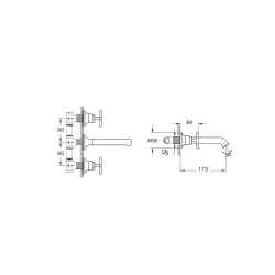 Vitra Origin Classic 3 Delikli Ankastre Lavabo Bataryası A42890 Hemen Al