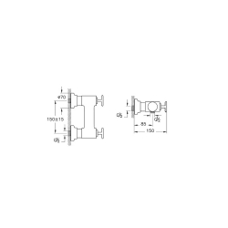 Vitra Origin Classic Fırçalanmış Altın Duş Bataryası A4289425