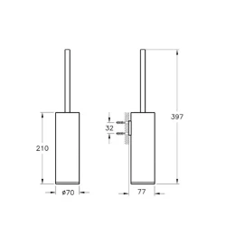 Vitra Origin Fırçalanmış Nikel Duvardan Tuvalet Fırçalığı A4489434 Hemen Al