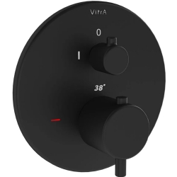 Vitra Origin Mat Siyah Ankastre Termostatik Duş Bataryası - A4267236WTC