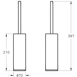 Vitra Origin Fırçalı Altın Tuvalet Fırçalığı - A4489325 Hemen Al