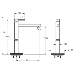 Vitra Origin Yerden Lavabo Bataryası - A42663 Hemen Al