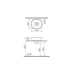 Vitra Outline 45x41 Cm Dikdörtgen Mat Taş Gri Çanak Lavabo 5994B476-0016 Hemen Al