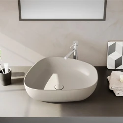 Vitra Outline Recycled 57x45 Cm Tv Şekilli Mat Bej Çanak Lavabo - 7991B066-0016 Hemen Al