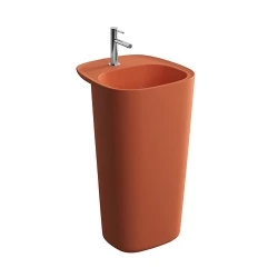 Vitra Plural 50x53 Cm Mat Terra Rosa Monoblok Lavabo 7814B477-0041 Hemen Al