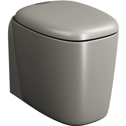 Vitra Plural Mat Bej Rim-ex Kanalsız Duvara Tam Dayalı Yerden Klozet - 7815B420-0090