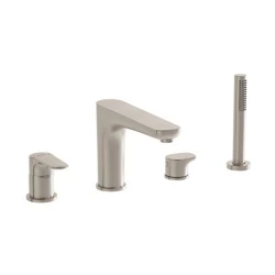 Vitra Root Round 4 Delikli Fırçalanmış Nikel Küvet Bataryası A4274334 Hemen Al