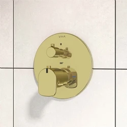 Vitra Root Round Ankastre Soft Altın Termostatik Banyo Bataryası A4334874 Hemen Al