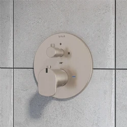 Vitra Root Round Ankastre Fırçalanmış Nikel Termostatik Banyo Bataryası A4325834 Hemen Al