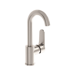 Vitra Root Round Döner Borulu Fırçalanmış Nikel Lavabo Bataryası A4275434