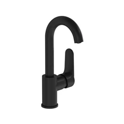 Vitra Root Round Döner Borulu Mat Siyah Lavabo Bataryası A4275436 Hemen Al