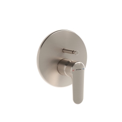 Vitra Root Round Fırçalanmış Nikel Ankastre Banyo Bataryası A4283034