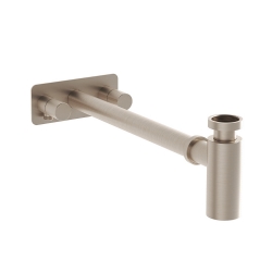 Vitra Simetrik Rozetli Fırçalanmış Nikel Lavabo Sifon Seti A4515934