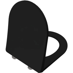 Vitra Universal Round Süper Slim Klozet Yavaş Kapanır Mat Siyah Klozet Kapağı - 208-483R009