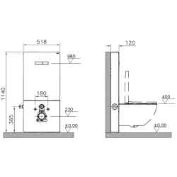 Vitra Vitrus 3-6 L Asma Klozetler İçin Stop Valfli Duvar Önü Beyaz Cam Rezervuar - 870-5770-01 Hemen Al