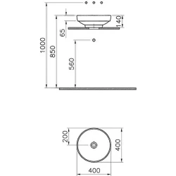 Vitra Water Jewels 40 Cm Yuvarlak Kompakt Mat Taş Gri Çanak Lavabo - 4334B476-1361 Hemen Al