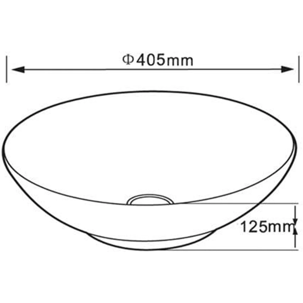 Lena EY-7031 40 Cm Gri Yuvarlak Tezgah Üstü Lavabo 2