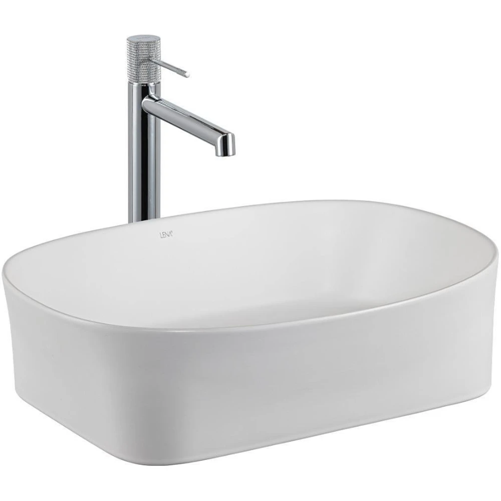 Lena E-W1051MB 50x36 Cm Mat Beyaz Tezgah Üstü Lavabo