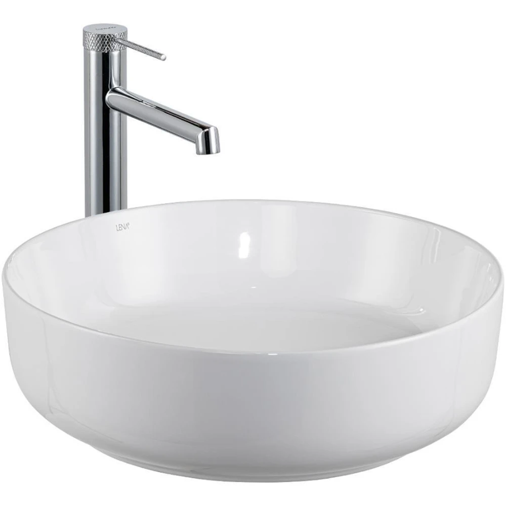Lena E-W1201 44 Cm Yuvarlak Tezgah Üstü Lavabo