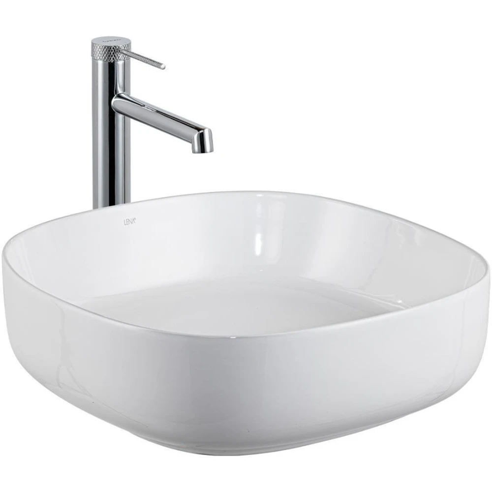 Lena E-W1203 44 Cm Kare Tezgah Üstü Lavabo