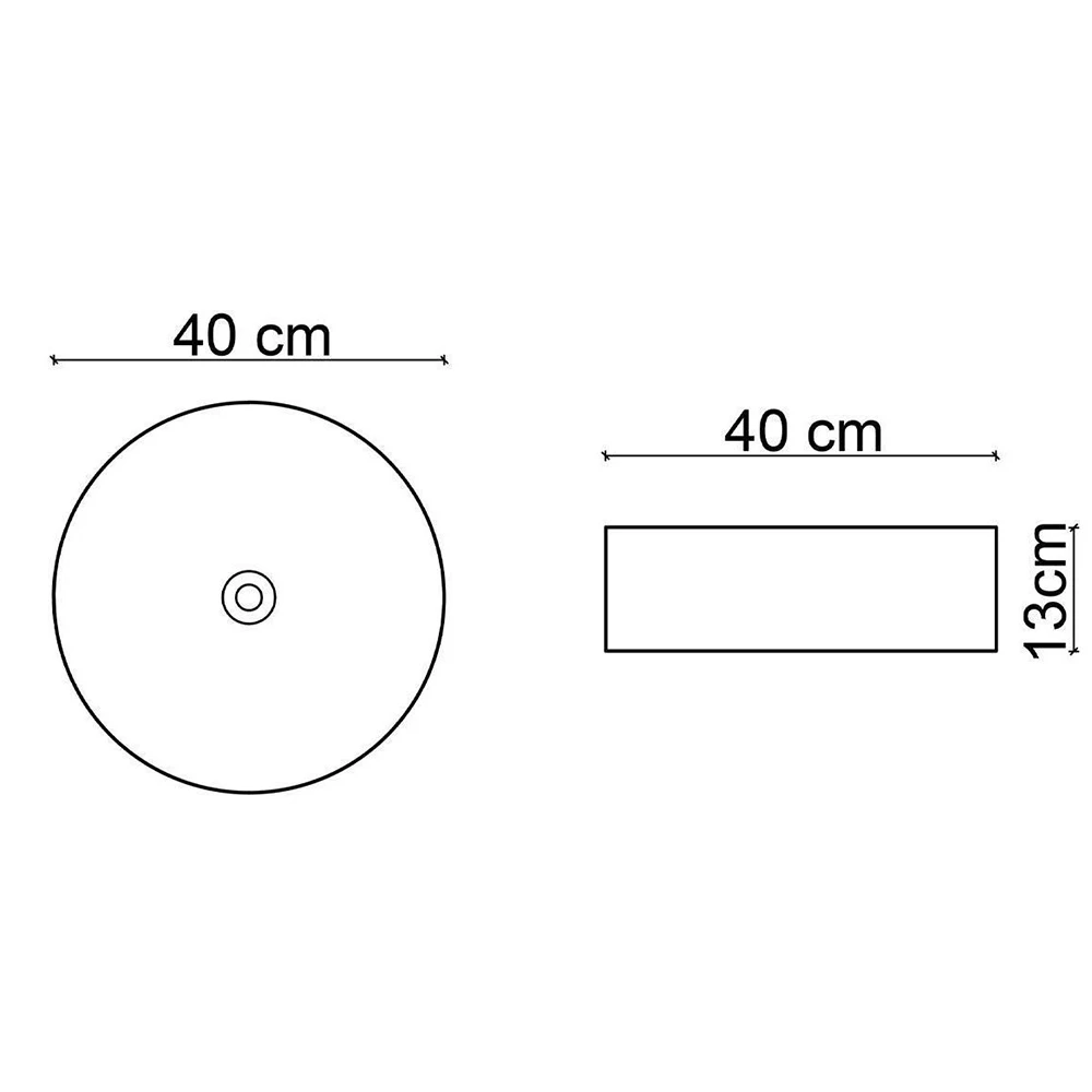 Lena E-W1502MKG 40x40 Cm Mat Koyu Gri-Beyaz Tezgah Üstü Lavabo 3