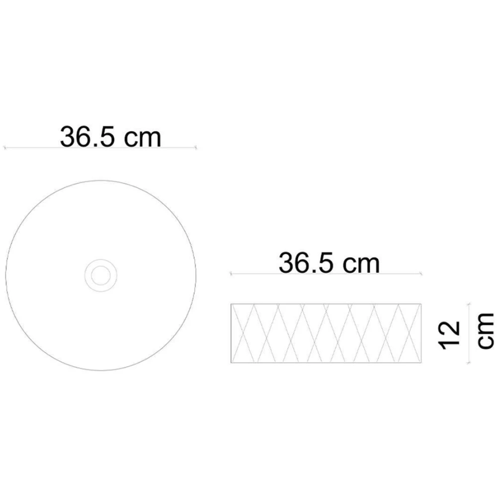 Lena E-W5001 36 Cm Yuvarlak Tezgah Üstü Lavabo 2