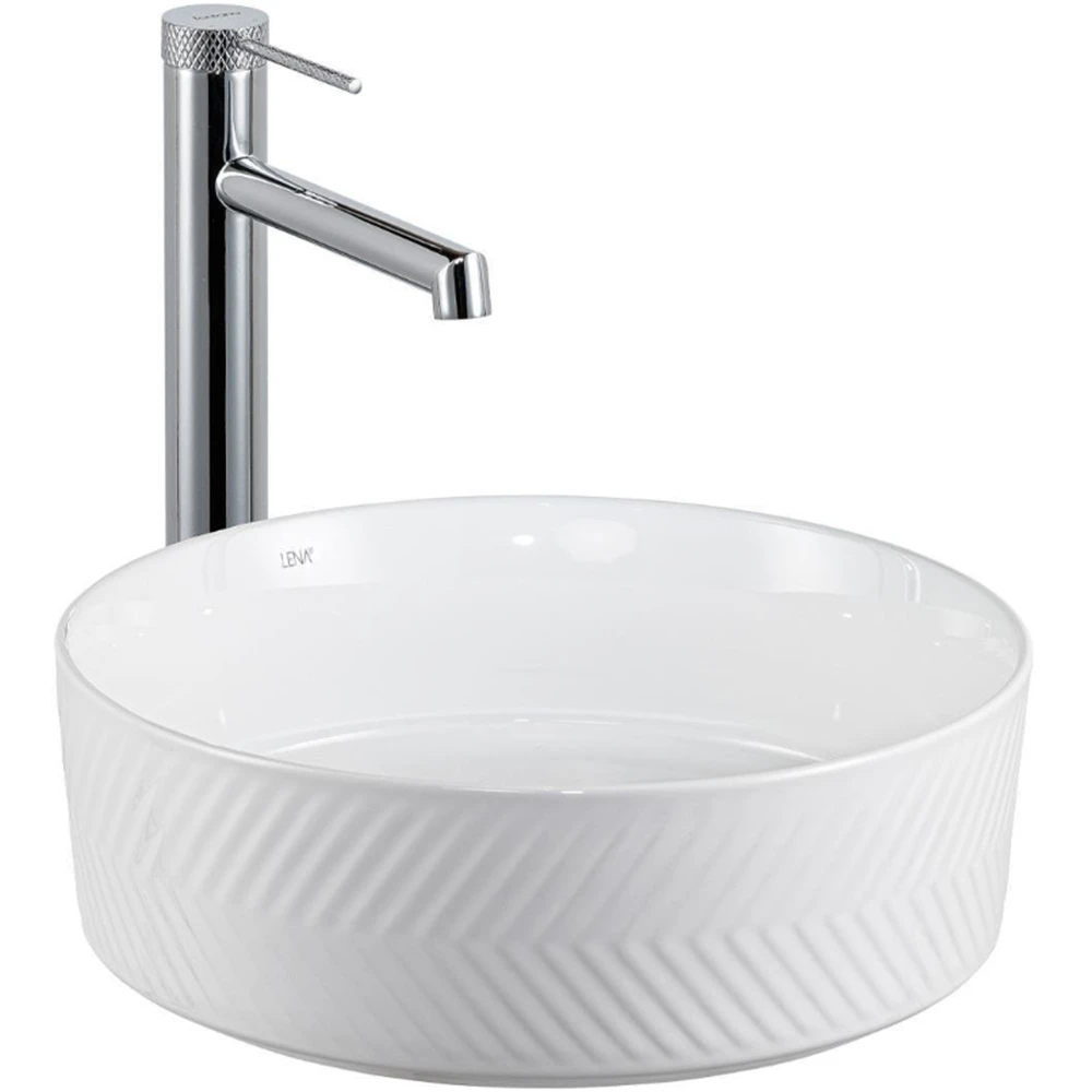 Lena E-W5002 36 Cm Yuvarlak Tezgah Üstü Lavabo
