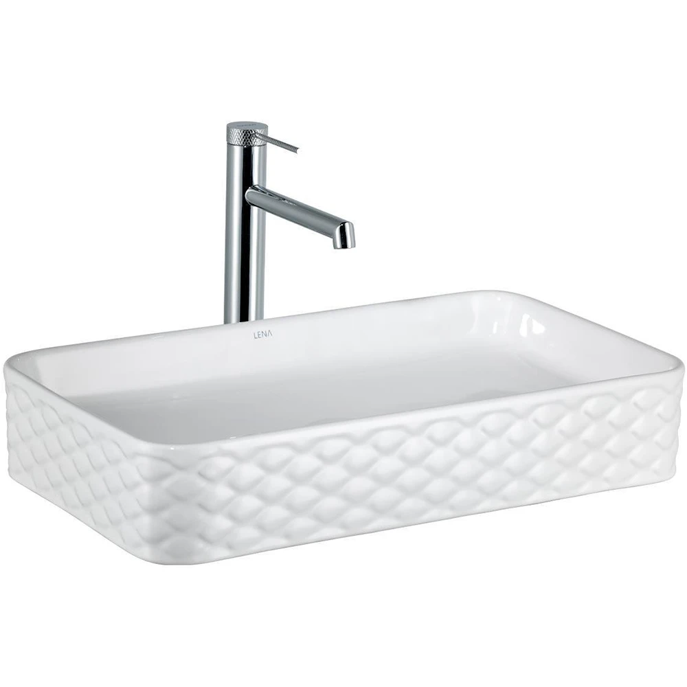 Lena EY-4708 60x34 Cm Tezgah Üstü Lavabo