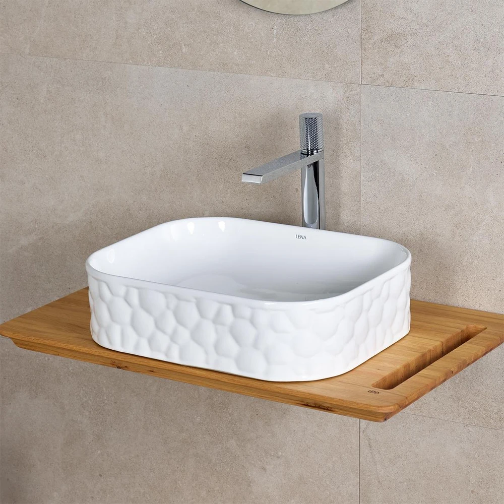 Lena EY-4709 51x40 Cm Tezgah Üstü Lavabo 2