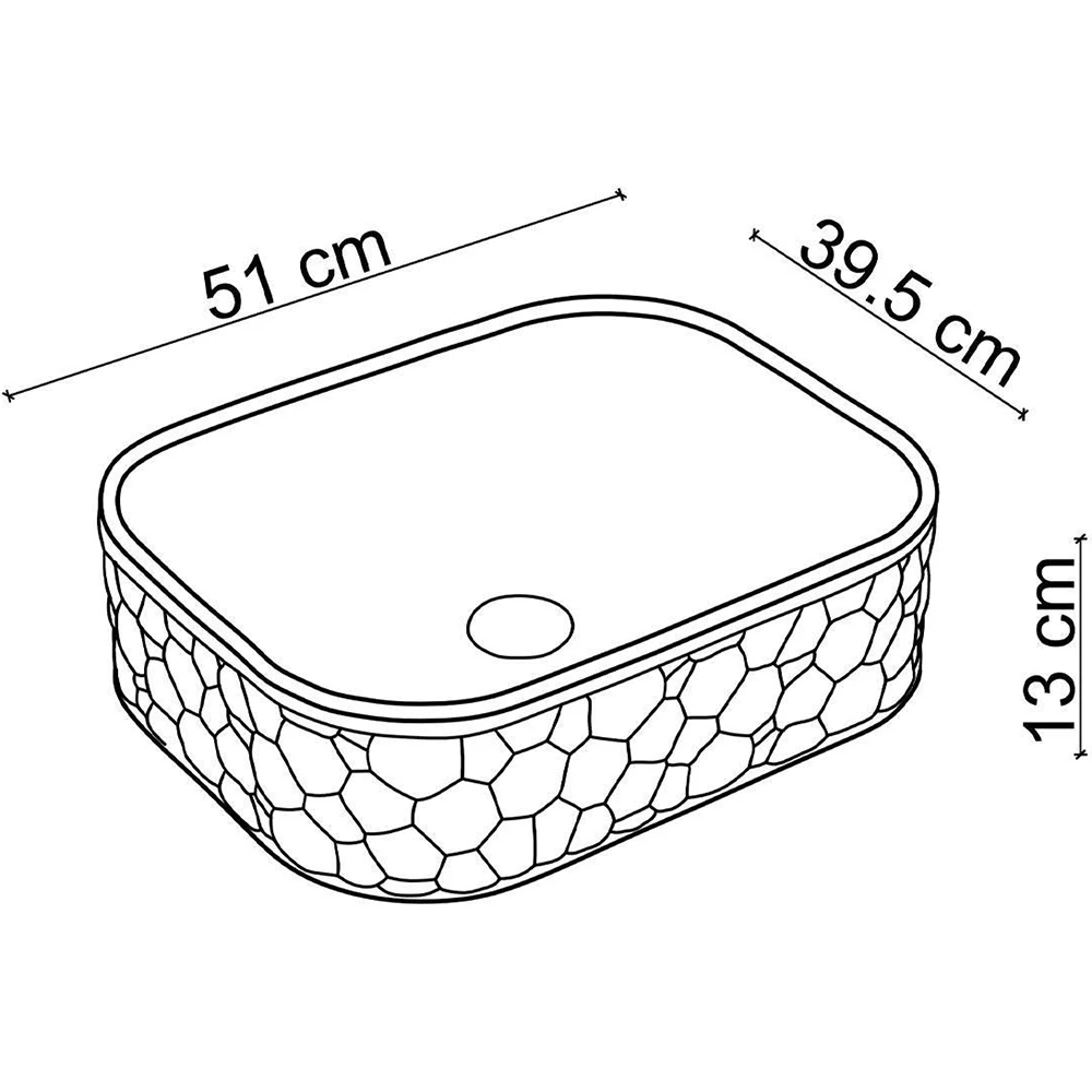 Lena EY-4709 51x40 Cm Tezgah Üstü Lavabo 3