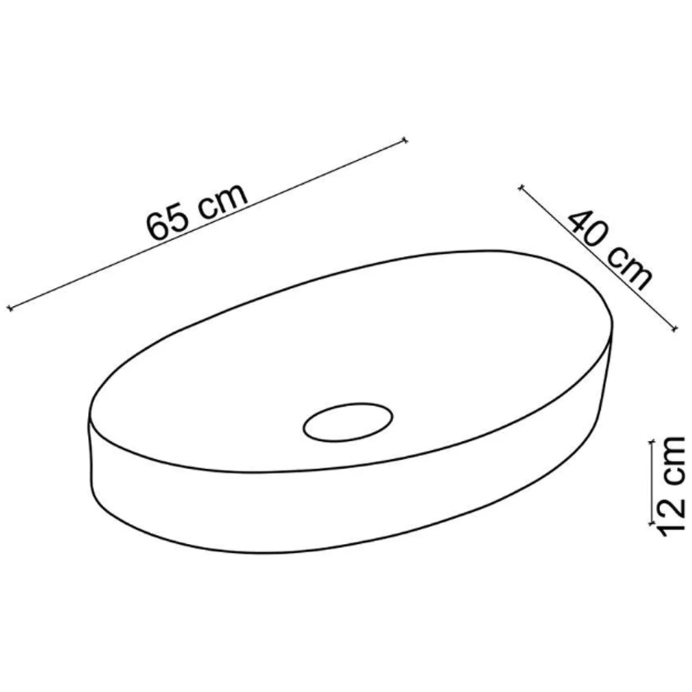 Lena EY-4714MK 65x40 Cm Mat Krem Tezgah Üstü Lavabo 2