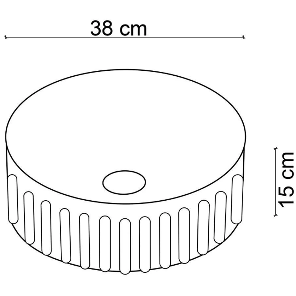 Lena EY-4715MY 38 Cm Mat Yeşil Çanak Lavabo 3