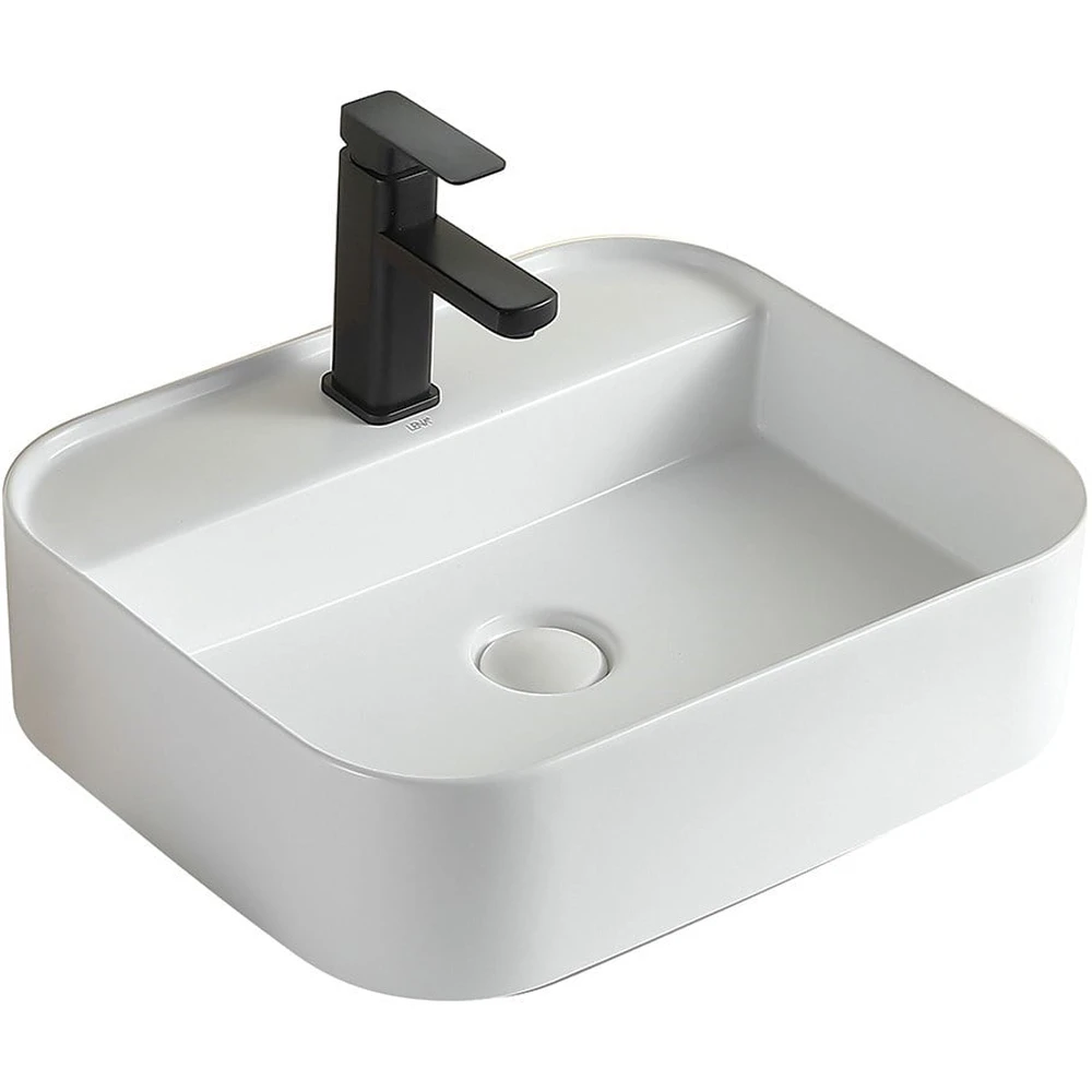 Lena EY-4720MB 50x42 Cm Mat Beyaz Tezgah Üstü Lavabo