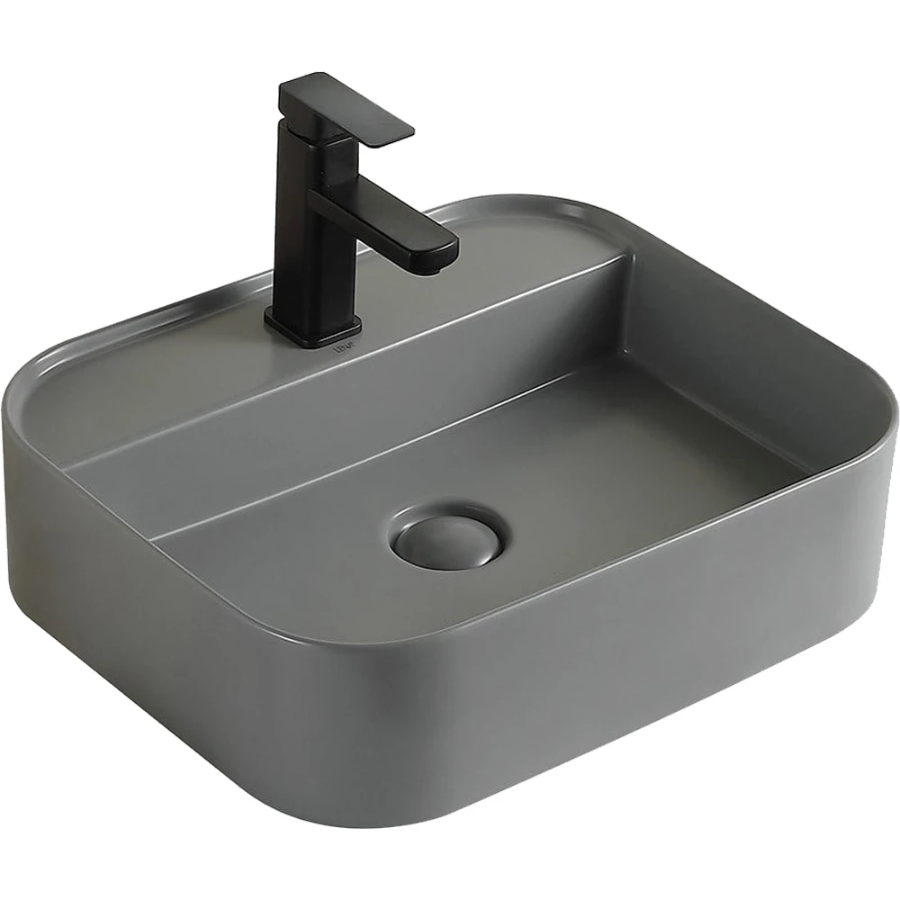 Lena EY-4720MG 50x42 Cm Mat Gri Tezgah Üstü Lavabo