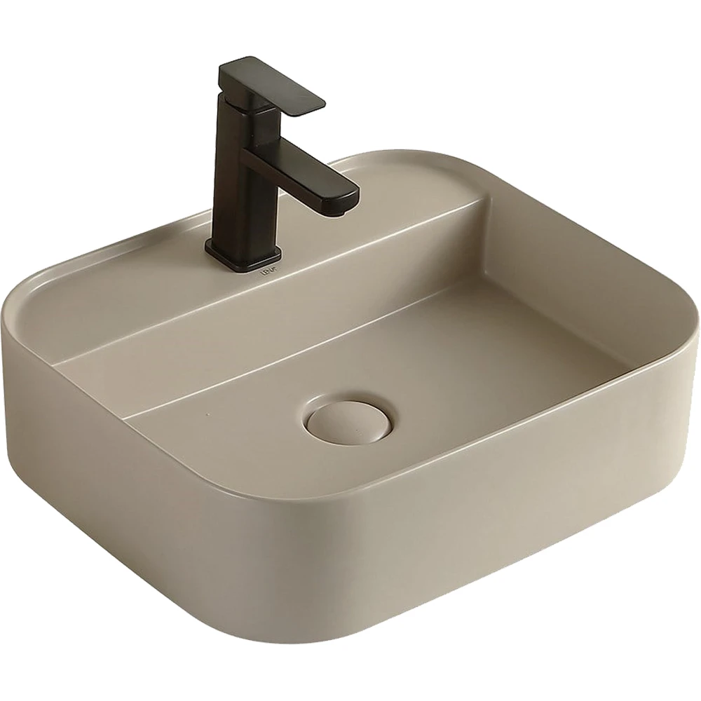 Lena EY-4720MK 50x42 Cm Mat Cappucino Tezgah Üstü Lavabo