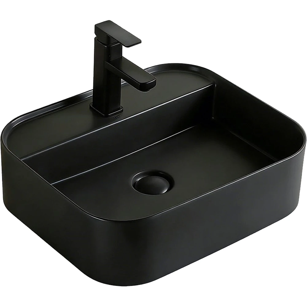 Lena EY-4720MS 50x42 Cm Mat Siyah Tezgah Üstü Lavabo